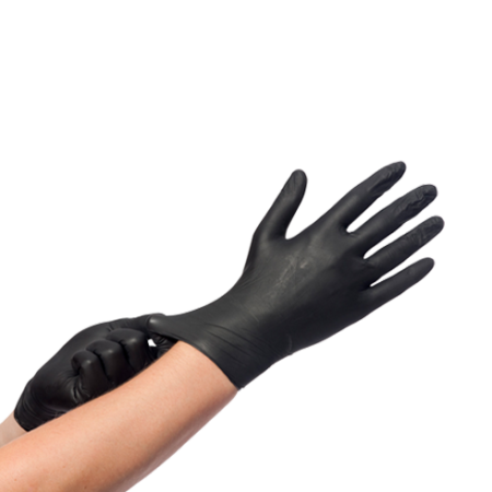 Nitril Zwart Handschoenen 100st s (50136110)